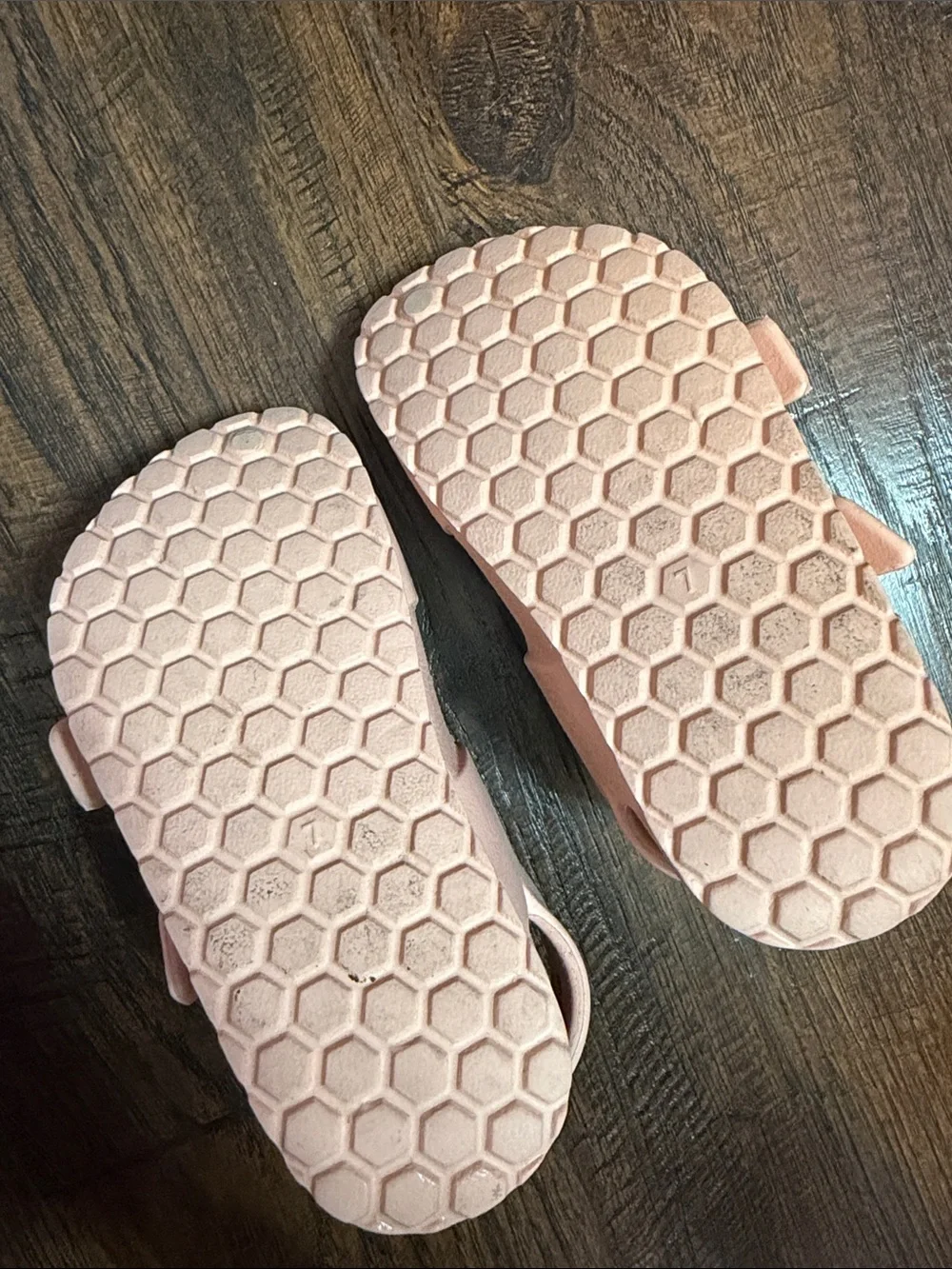 🍑Cat & Jack Peach Colored Sparkly Double-Strap Kids Sandals🍑
